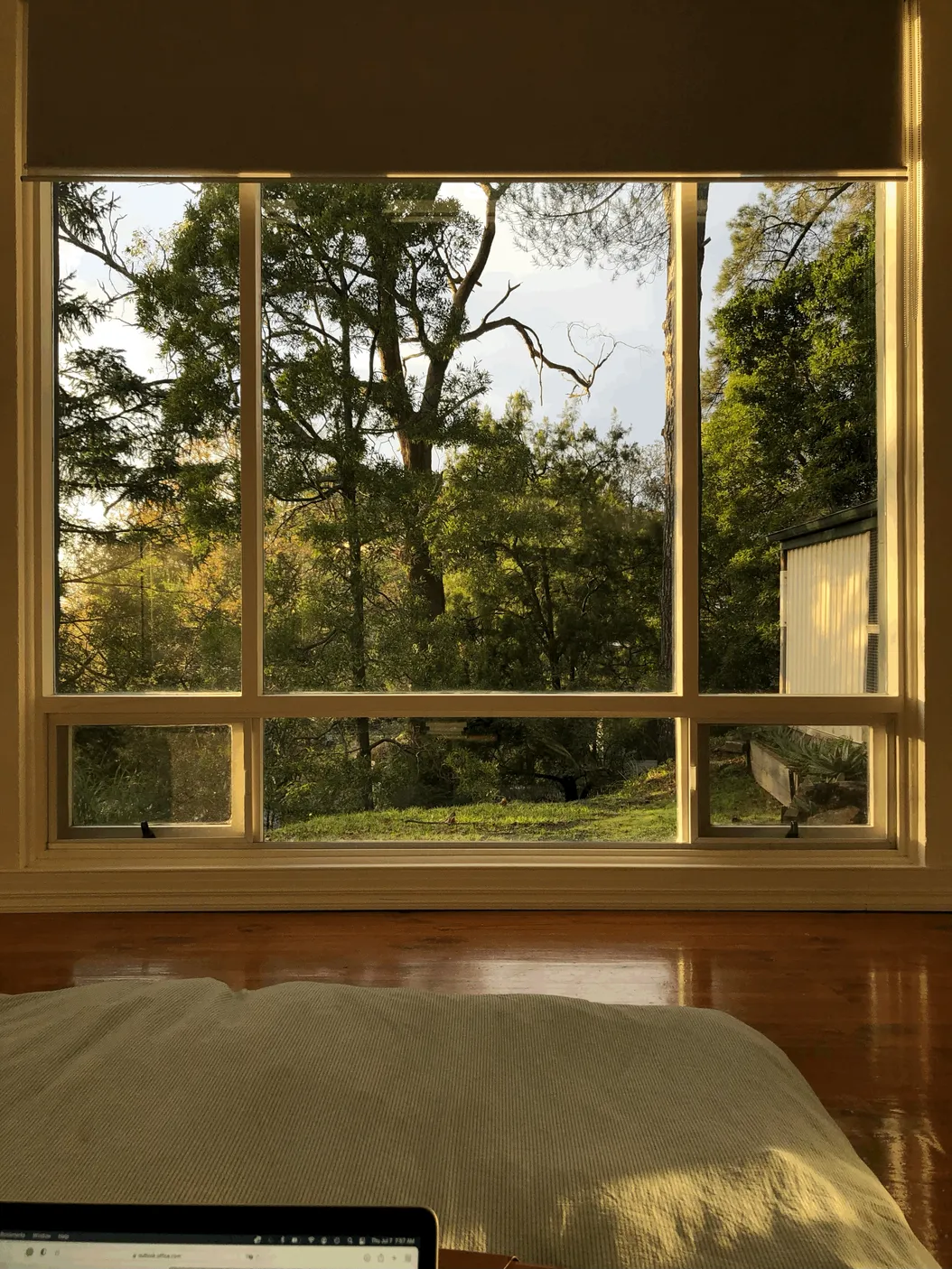 Stretch your eyes from where you sit